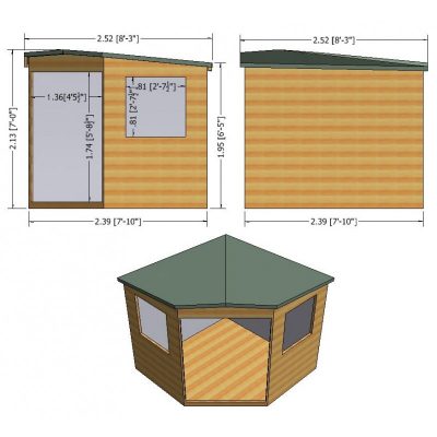 Corner Shed  8 x 8